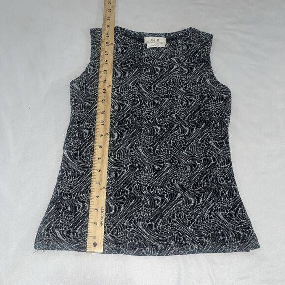 Y2K 90s Sparkle Glitter AGB Byer California Clubbing Stretchy Tank Top Small - Picture 9 of 10